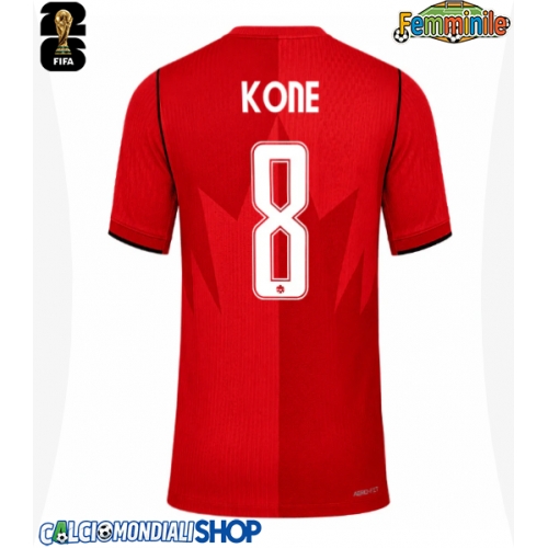Maglie da calcio Canada Ismael Kone #8 Prima Maglia Femminile Mondiali 2026  Manica Corta